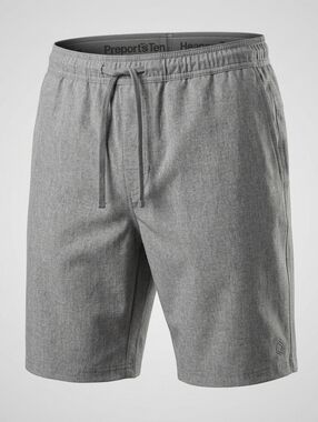 Hang Ten Men's Elastic Waist With Drawstring Gray Athletic Comfy Shorts Size L